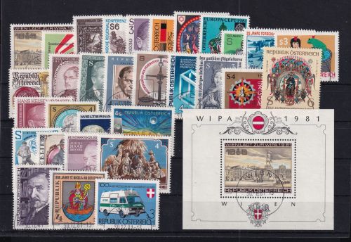 Österreich Jahrgang 1981 gestempelt