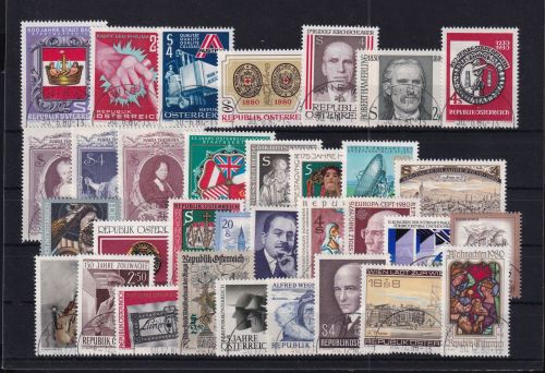 Österreich Jahrgang 1980 gestempelt