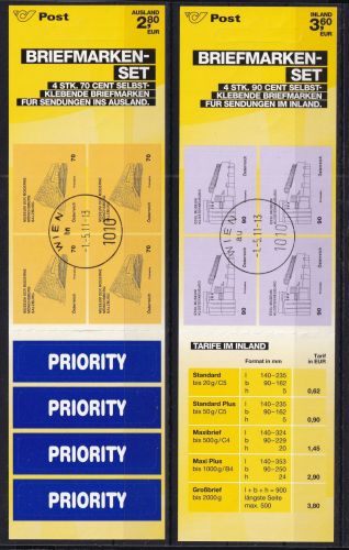 Österreich MH 0-9 + MH 0-10 gestempelt selbstklebend #DAW09