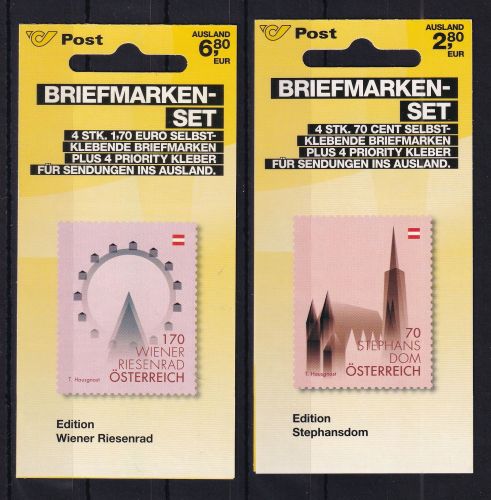 Österreich MH 0-26 - MH 0-27 gestempelt selbstklebend #DAW21