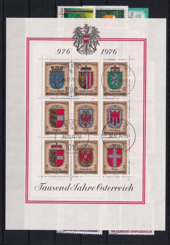 Österreich Jahrgang 1976 gestempelt mit Kleinbogen #DAW62