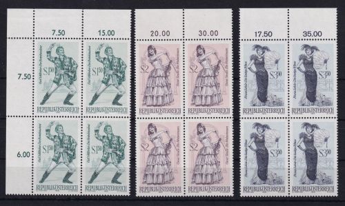 Österreich 1331-1333 postfrisch im 4er Block OR #DAW80