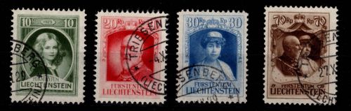 Liechtenstein 90-93 gestempelt