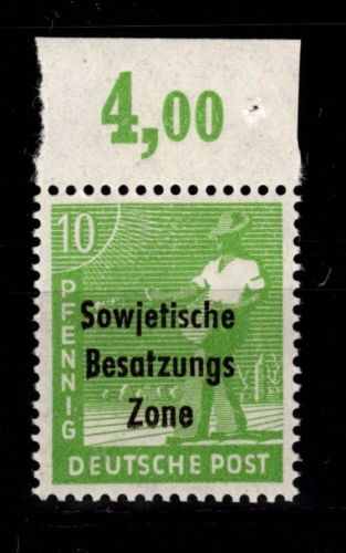 SBZ allg. Ausgaben 185 P OR ndgz. postfrisch nicht gefaltet #DAU73