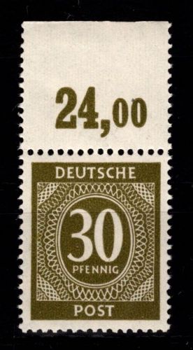 Alliierte Besetzung 928 a P OR dgz gestempelt Farbprüfung Arge #DBB37