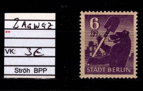 SBZ 2 A awaz postfrisch geprüft Ströh BPP #DBF33