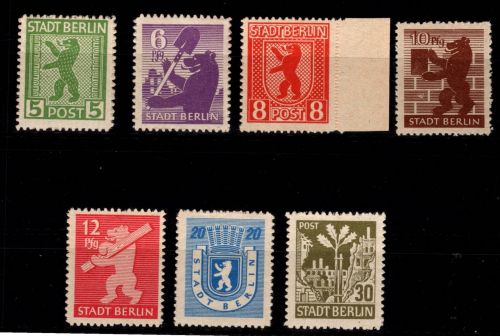 SBZ 1 B- 7 B postfrisch 4 B geprüft Busch BPP #DBF50