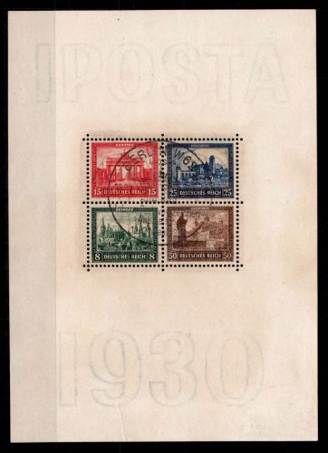 Deutsches Reich Block 1 gestempelt geprüft Schlegel BPP #DBG26