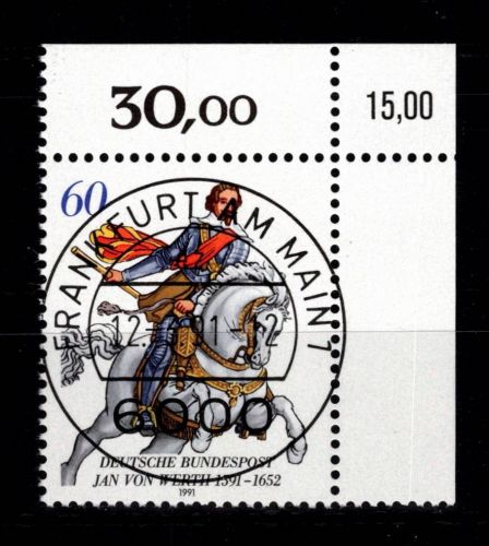 BRD Bund 1504 gestempelt KBWZ, Vollstempel, Originalgummi #DBG48