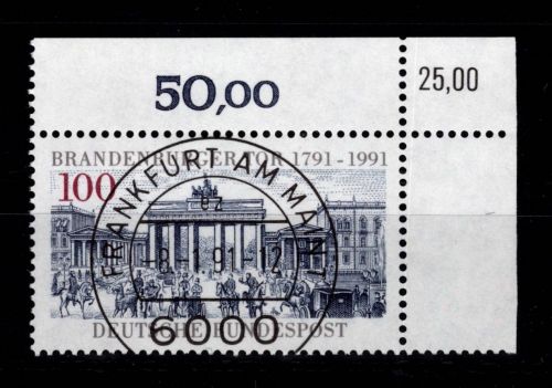 BRD Bund 1492 gestempelt KBWZ, Vollstempel, Originalgummi #DBG49