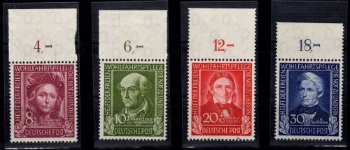 BRD Bund 117-120 postfrisch vom Oberrand #DBH55