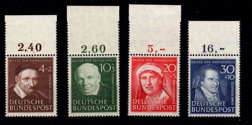 BRD Bund 143-146 postfrisch vom Oberrand #DBH56