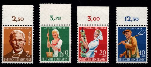 BRD Bund 207-300 postfrisch vom Oberrand #DBH72