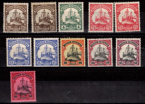 Deutsch-Ostafrika 30-37 alle Farbtypen postfrisch #DAW94