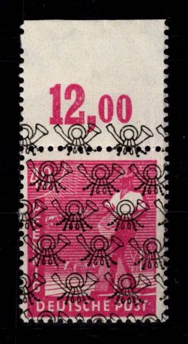 Alliierte Besetzung Bizone 47 II P or dgz postfrisch leicht gefaltet #DAX31