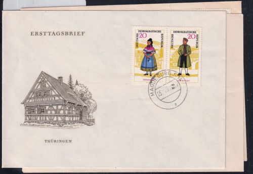 DDR 1074-1079 als Ersttagsbrief Zusammendrucke komplett #DAX55