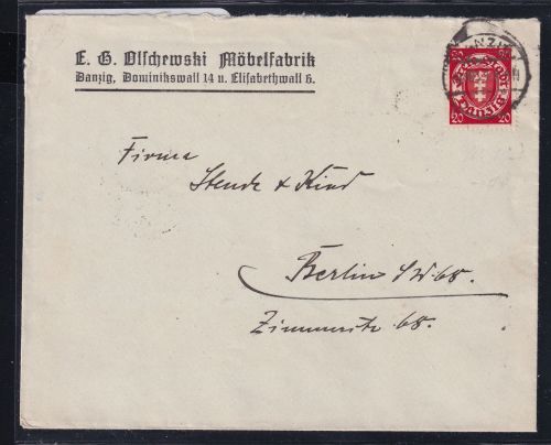 Danzig 196 auf Brief mit Firmenabsender #DAY13