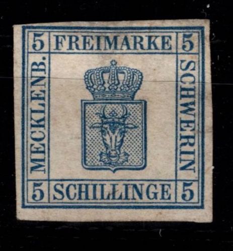 Mecklenburg Schwerin 3 ohne Gummi dünne Stelle #DBA81