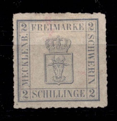 Mecklenburg Schwerin 6 b ohne Gummi signiert #DBA84