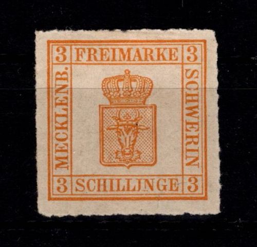 Mecklenburg Schwerin 7 ohne Gummi kleine dünne Stelle #DBA86