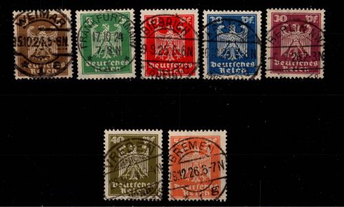 Deutsches Reich 355-361 gestempelt mit zentrischem Stempel #DBT11