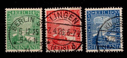 Deutsches Reich 372-374 gestempelt größtenteils zentrische Stempel #DBT13