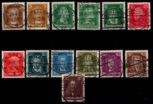 Deutsches Reich 385-397 gestempelt