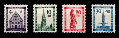 Französische Zone Baden 38A-41A postfrisch #ON498