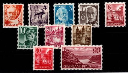 Französische Zone Rheinland-Pfalz 32-41 postfrisch #ON503