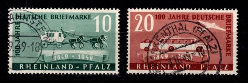Französische Zone Rheinland-Pfalz 49-50 gestempelt #ON507