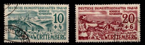 Französische Zone Württemberg 38-39 gestempelt #ON508