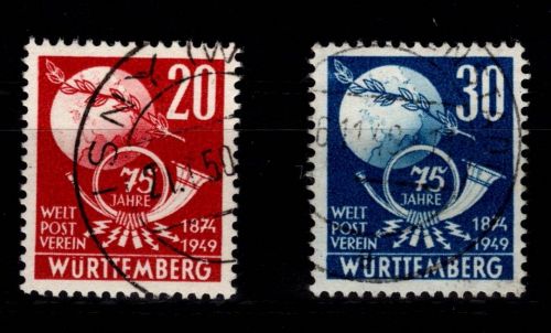 Französische Zone Württemberg 51-52 gestempelt geprüft Schlegel BPP #ON510