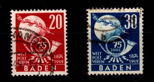 Französische Zone Baden 56-57 gestempelt geprüft Schlegel BPP #ON516