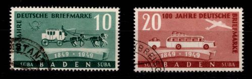 Französische Zone Baden 54-55 gestempelt #ON518