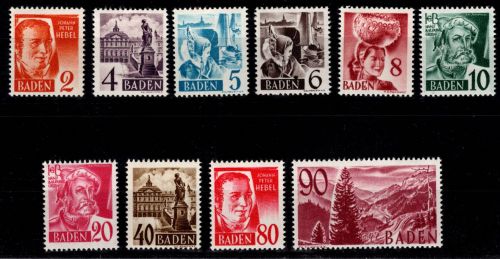 Französische Zone Baden 28-37 postfrisch #ON496