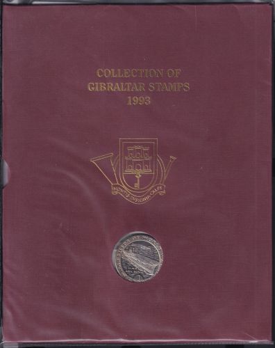 Gibraltar Jahrgang 1993 kpl. postfrisch als Jahresmappe mit Münze #OM906