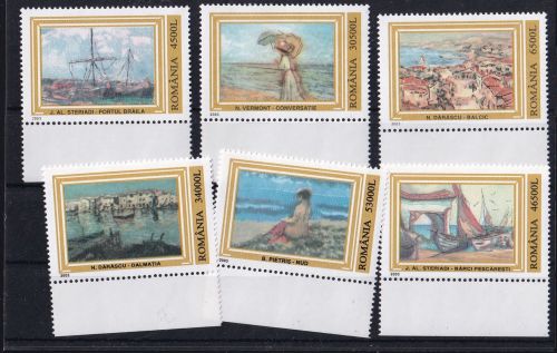 Rumänien 5701-5706 Unterrand postfrisch Kunst #OM958
