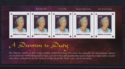 Guernsey 1095 postfrisch als Kleinbogen, Elizabeth II. #OM970