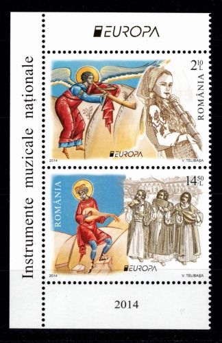 Rumänien 6812-6813 BR links postfrisch senkr. ZD #OM978