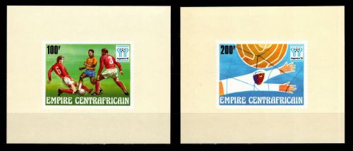 Zentralafr. Rep. 515 + 516 als Luxusblöcke postfrisch Fußball WM #OM998