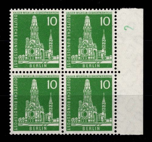 Berlin 144 DZ 2 im 4er Block postfrisch Druckerzeichen #DCE19