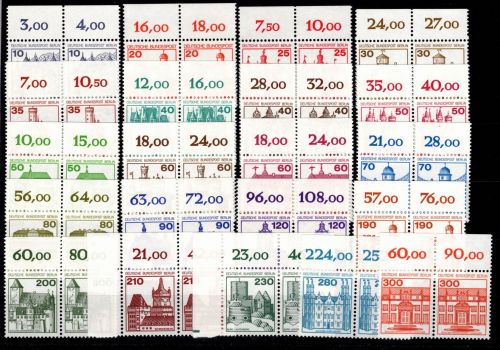Berlin Burgen + Schlösser Lot ex 532-677 Paare OR postfrisch komplett #DCE70