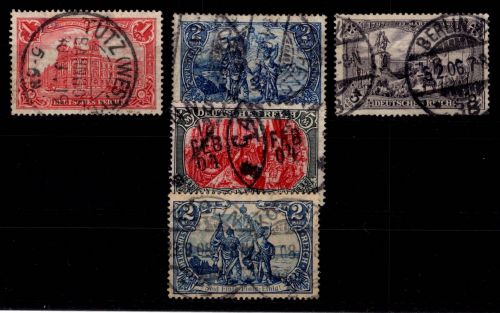 Deutsches Reich 78-81 und 82 gestempelt #DCF10