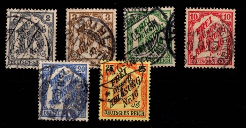 Deutsches Reich Dienstmarken 9-14 gestempelt #DCF13