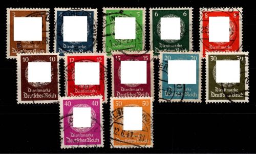 Deutsches Reich Dienstmarken 132-143 gestempelt #DCF55