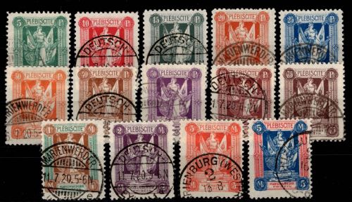 Deutsche Abstimmungsgebiete Marienwerder 30-43 gestempelt #DCF59