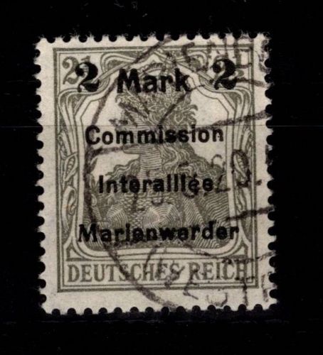 Dt. Abstimmungsgeb. Marienwerder 23 B I b gestempelt gepr Hochstädter BPP #DCF62