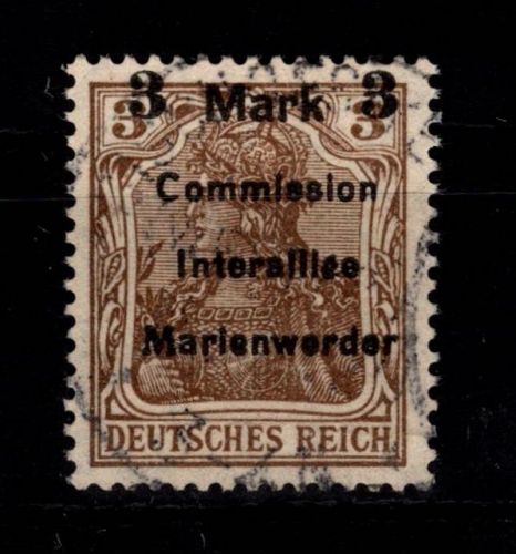 Dt. Abstimmungsg. Marienwerder 24 B II a gestempelt gepr Hochstädter BPP #DCF63