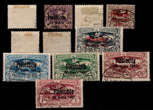 Dt. Abstimmungsgeb. Oberschlesien 30-40 gestempelt teils gepr. Gruber BPP #DCF67