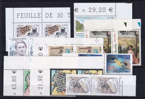 Frankreich Lot aus Jahrgang 2017 postfrisch als Frankaturware #DCF95
